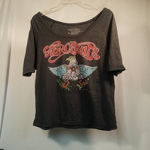 Aerosmith Off the Shoulder Band Tee